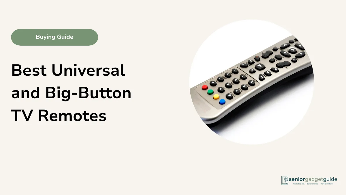 Best Big Button TV Remotes for Seniors in Australia: Simple Buying Guide